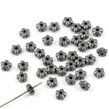 Hematyt grafitowy kwiatek 3,5mm [12szt]