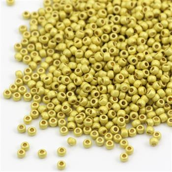 Toho Round 11/0 Permafinish - Matte Galvanized Yellow Gold [10g]