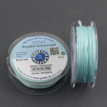 Griffin sznurek nylonowy turkusowy 2mm [1 szpula/10 m]