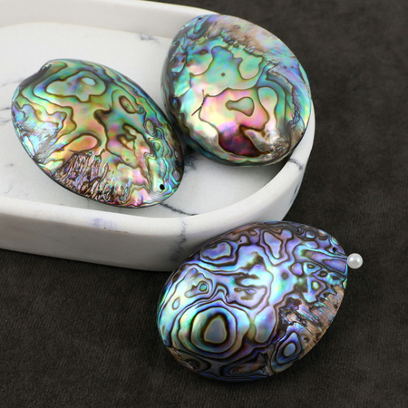Muszla paua abalone duży owal - zawieszka 58-60mm