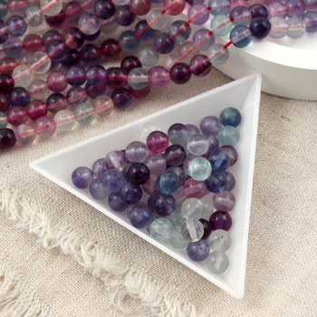 Fluoryt tęczowy kula gładka 6mm