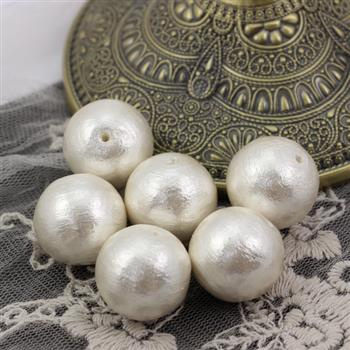 Miyuki Cotton Pearls White kula 20mm