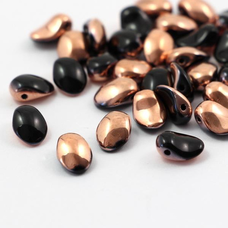 Tulip Petals 6x8mm Jet Capri Gold [10szt]