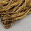 Hematyt złoty wałek gładki 5x3mm [sznur 40cm]