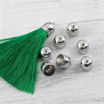 Tulejka metalowa ozdobna srebrna 11mm