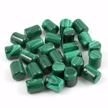 Malachit naturalny wałek 16x12mm bez otworu [ze skazą]