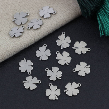 Zawieszka koniczyna stal szlachetna 10x8mm