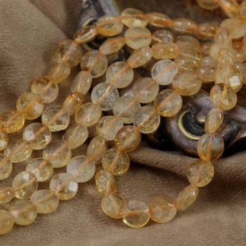 Cytryn moneta fasetowana 8mm