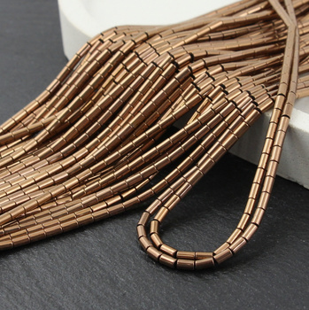 Hematyt brązowy wałek gładki 4x2mm [sznur 40cm]