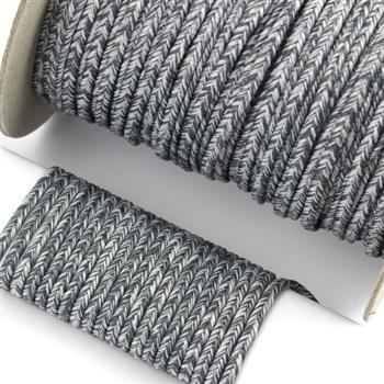 Sznurek sutasz POLSKI 3mm melanż srebrzysty + szary [1metr]