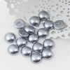 Glass Pearl Cabochon Light Grey 12mm