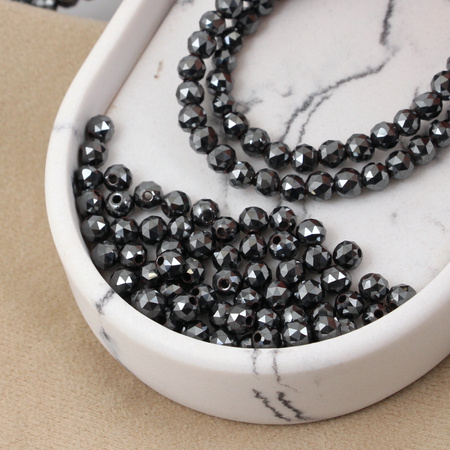 Hematyt kula fasetowana star 6mm