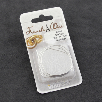 Drut francuski srebrny 0,7mm/35cm