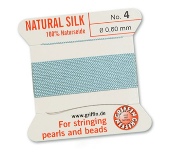 Griffin Nici jedwabne z igłą turquoise 0,60mm [2m]