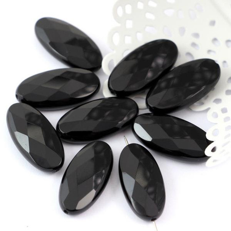 Onyks owal fasetowany 25x12mm