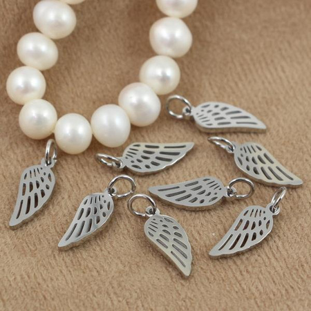 Zawieszka stal szlachetna ażurowe skrzydło 13x6mm