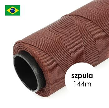 Sznurek do makramy brazylijski woskowany Pecan 1mm [szpula 144m]