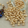 Round Beads Velvet Champagne 4mm [50szt]
