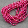 Agat różowy kula gładka 4mm [sznur 35cm]
