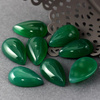 Kaboszon agat brazylijski łezka zielona 21x13mm