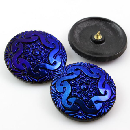 Guzik szklany ornament 40,5mm