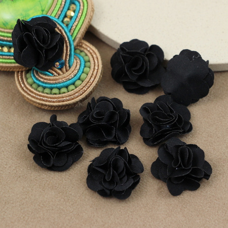 Kwiatek do naklejania czarny 20mm