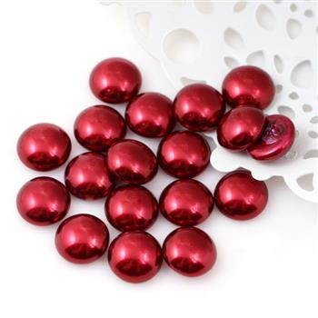 Glass Pearl Cabochon Brick 10mm