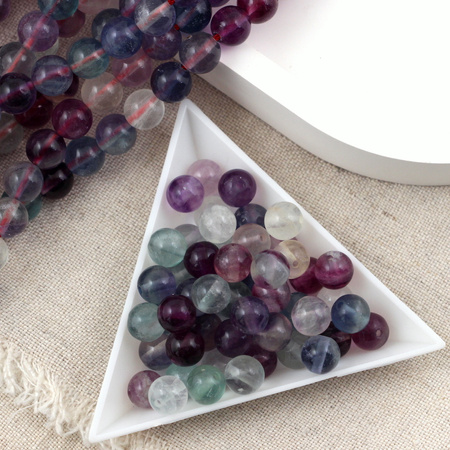 Fluoryt tęczowy kula gładka 8mm