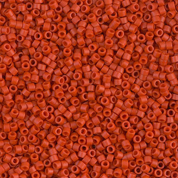 Miyuki Delica 11/0 Dyed Opaque Vermilion Matted [5g]