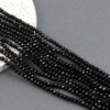 Kryształek szklany oponka fasetowana czarna 4x3mm [sznur 34cm]