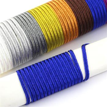 Sznurek sutasz metalizowany 3mm FX cobalt [1 metr]