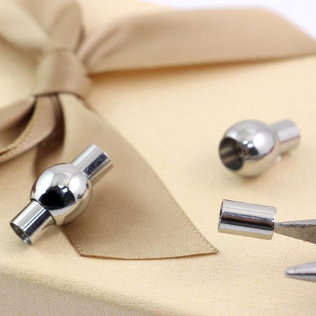 Zapięcie magnetyczne z oliwką stal szlachetna 4mm