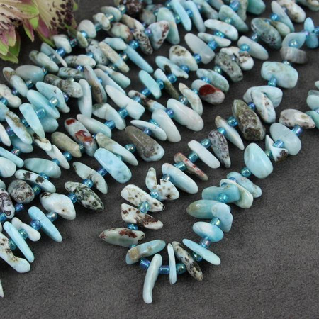 Larimar nieregularny plaster 8-15mm [10szt]