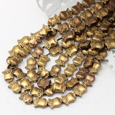 Hematyt miedziany sówka  10mm