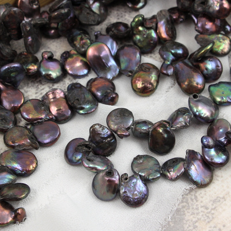 Perła słodkowodna fioletowa nieregularna baroque 14-24mm
