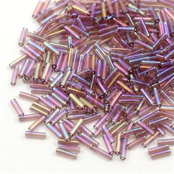 Miyuki Bugle #2 Transparent Smoky Amethyst AB 6mm [5g]