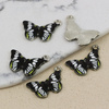 Zawieszka srebrna emaliowana czarny motyl 18x13mm