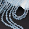 Akwamaryn kula fasetowana 5mm [sznur 39cm]