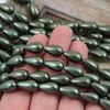 Perła seashell kropla zielona 14x9mm