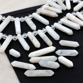 Kamień księżycowy zawieszka grot 25-33mm