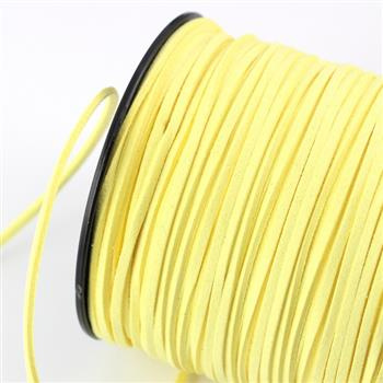 Rzemień zamszowy płaski żółty 3x1mm [1metr]