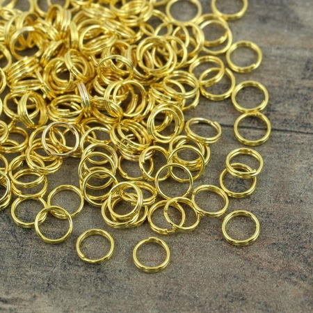 Ogniwo sprężynowe złote 6mm [50szt]