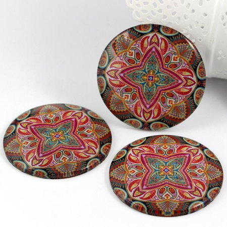 Kaboszon szklany z grafiką moneta 58mm