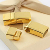 Zapięcie magnetyczne płaskie złote stal szlachetna
