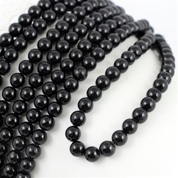 Turmalin czarny kula gładka 6mm