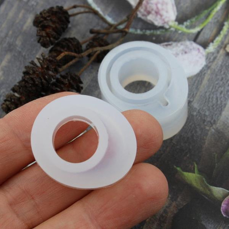 Forma silikonowa do odlewów z żywicy pierścionek owal 17mm