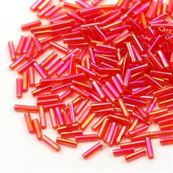 Miyuki Bugle #2 Transparent Red AB 6mm [5g]