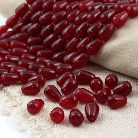 Jadeit bordowy kropla gładka 12x8mm