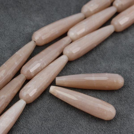 Kamień słoneczny kropla fasetowana 40x10mm