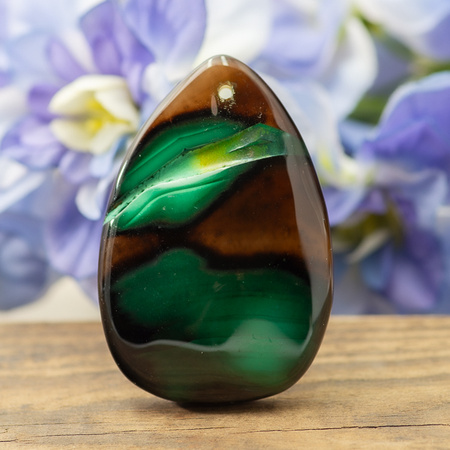 Zawieszka agat łezka 49x33mm